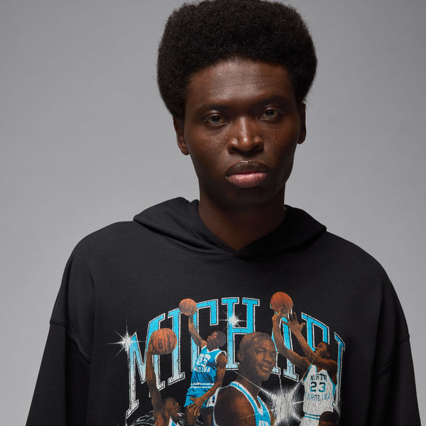 Nike - Jordan Flight Oversized Pullover Hoodie ~ Black/DK Powder Blue