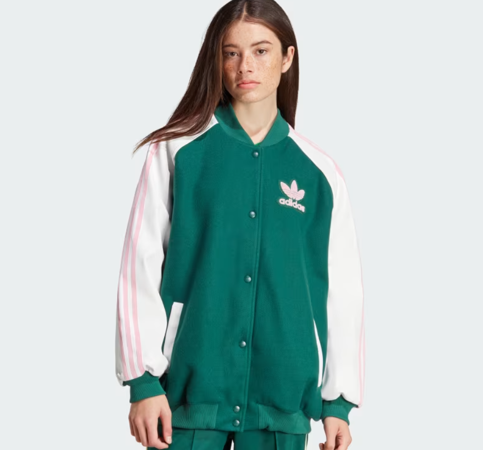 Adidas bomber jacket womens green best sale