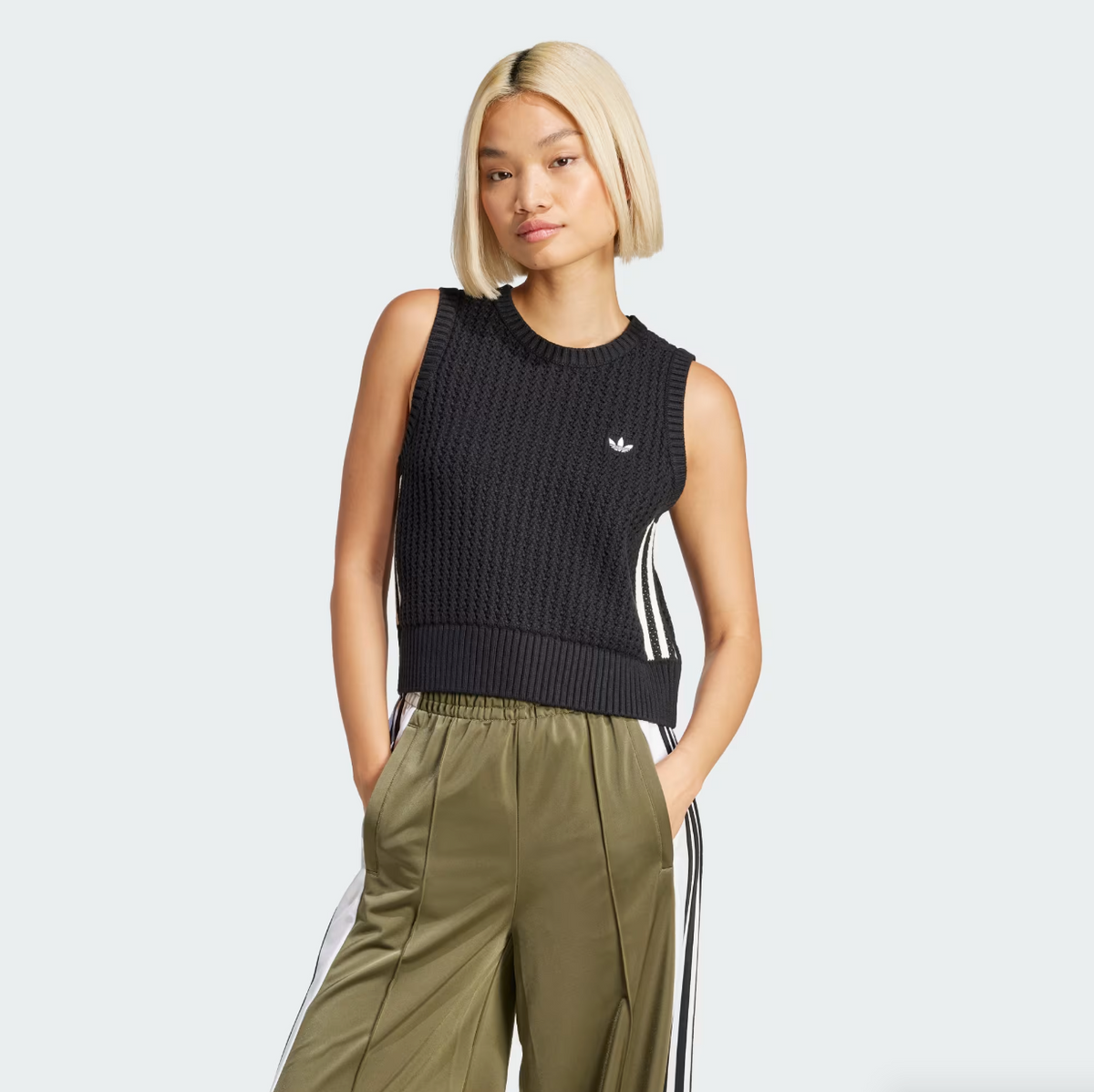 Adidas - W Knitted Vest Black – FLAVOUR '99