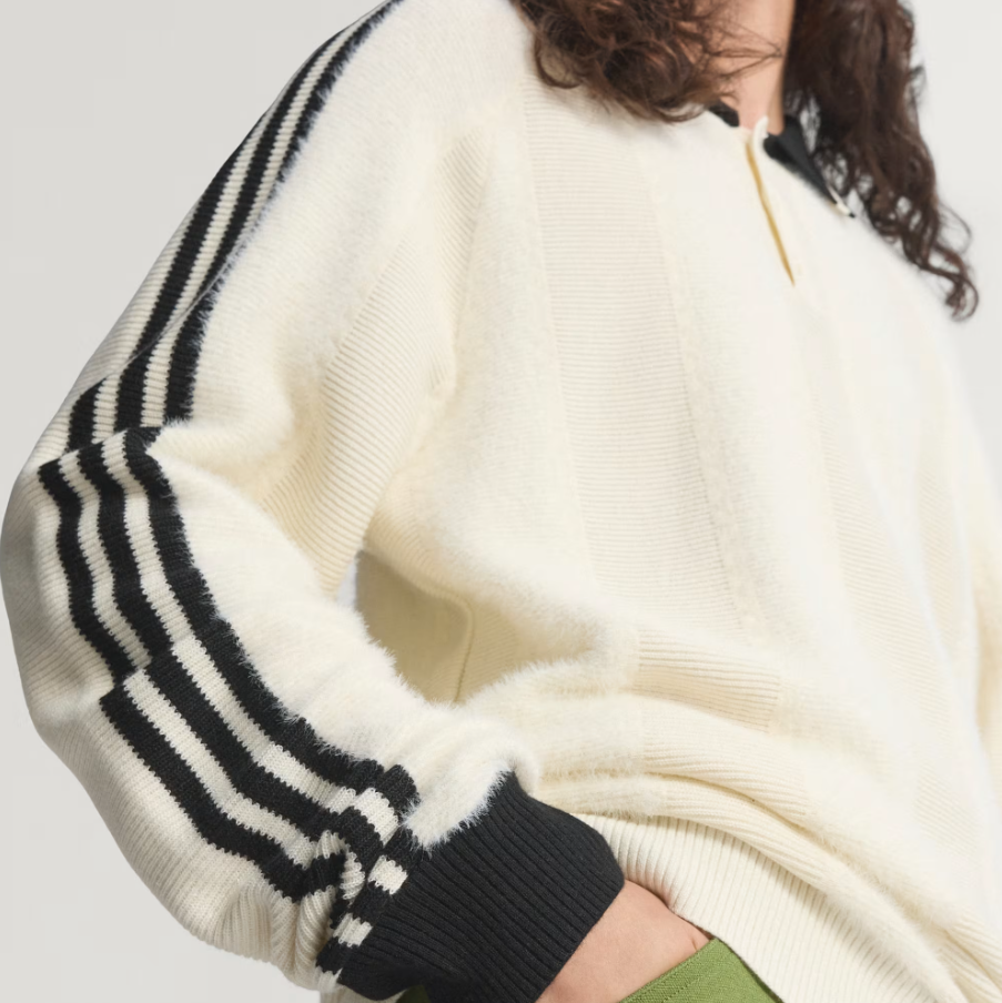 adidas PREMIUM KNITTED JERSEY クリームホワイト M Mens-Premium-Knitted-Jersey-