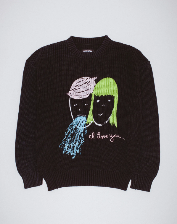 Fucking Awesome I Love Youニット Fucking Awesome - I Love You Sweater Black – FLAVOUR '99