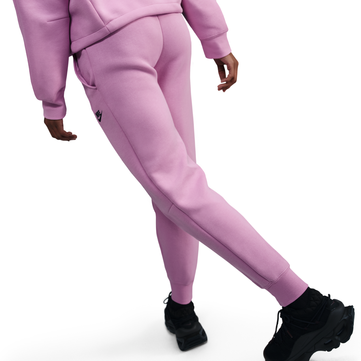 Nike W Sportswear Teach Fleece Mid Rise Joggers Beyond Pink