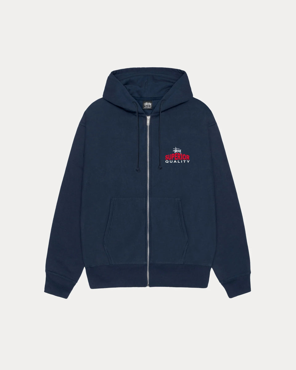 90s ダークブルー グラフィック セットアップ supreme stussy stussysuperiorqualityhoodienav