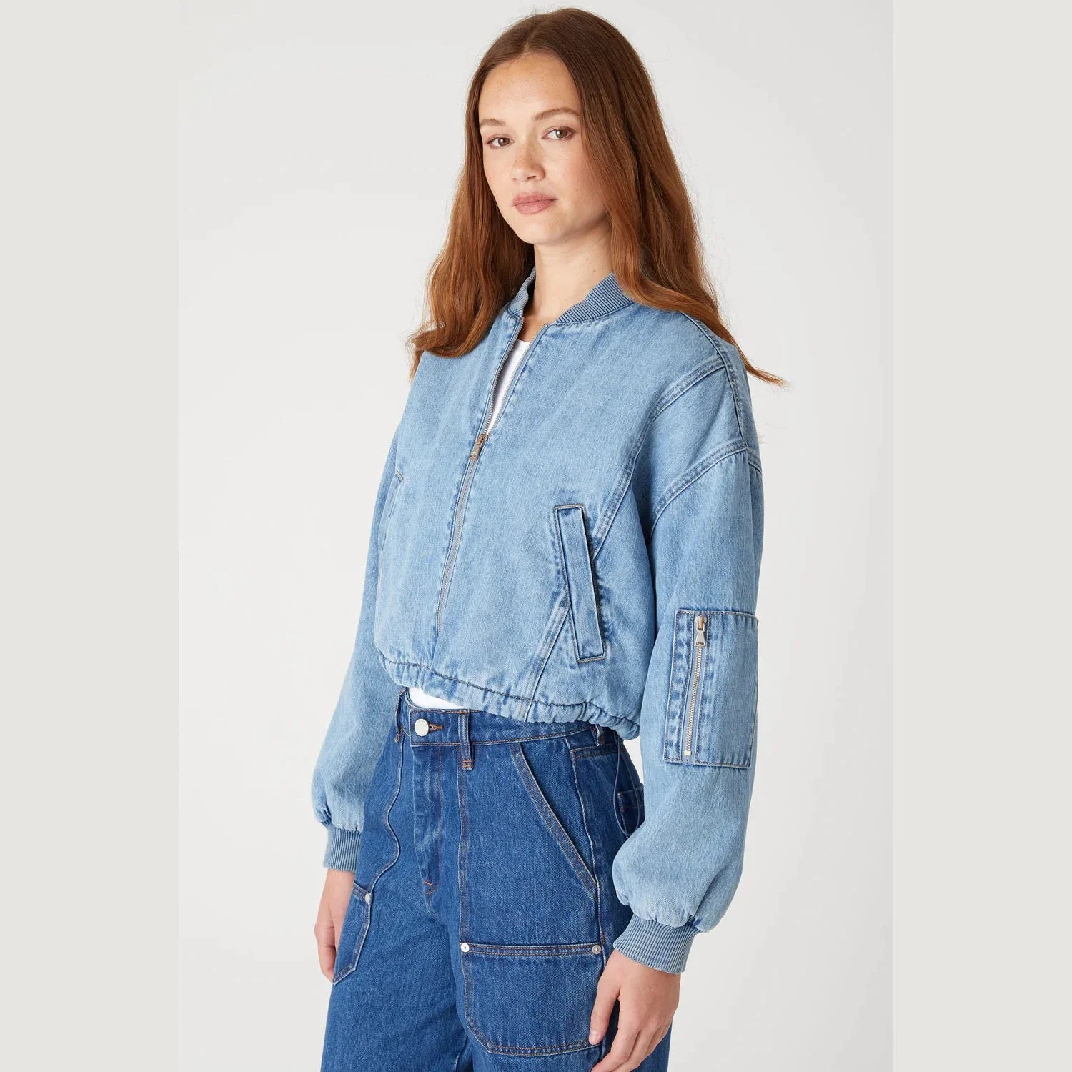 BlankNYC - Guest Star Denim Bomber Blue