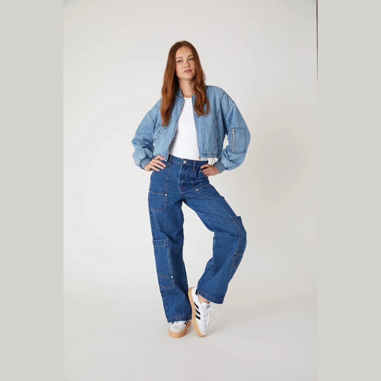 BlankNYC - Guest Star Denim Bomber Blue