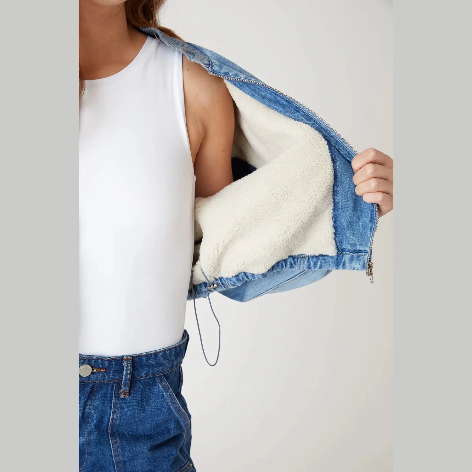 BlankNYC - Guest Star Denim Bomber Blue