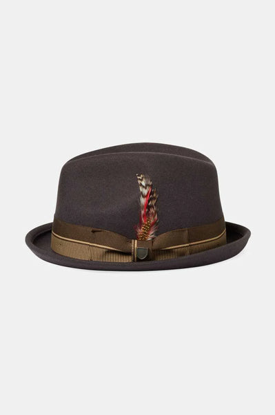 Brixton - 20th Anniversary Gain Fedora ~ Chocolate/Gold