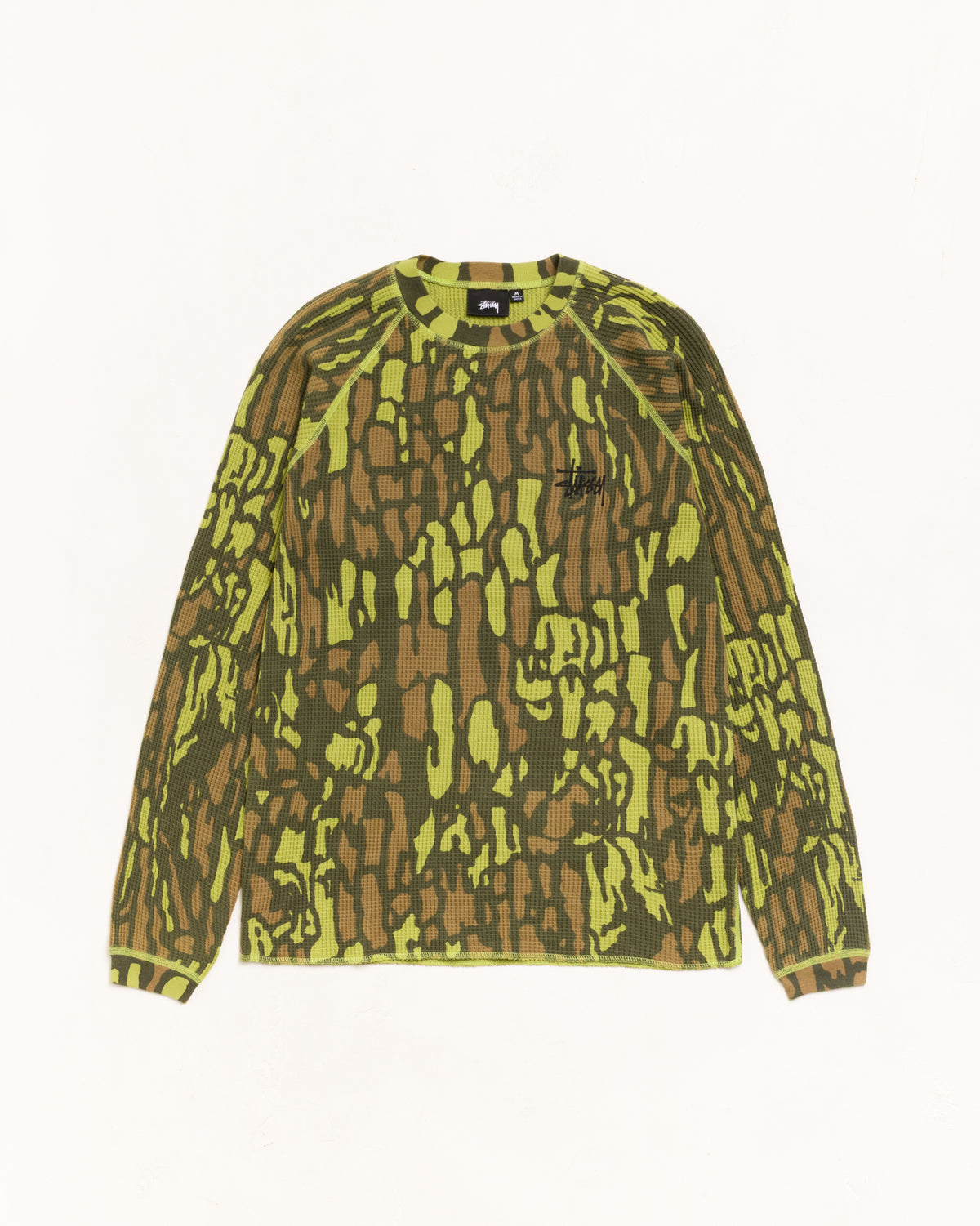 Stussy - Raglan Thermal Tree Bark Camo-1