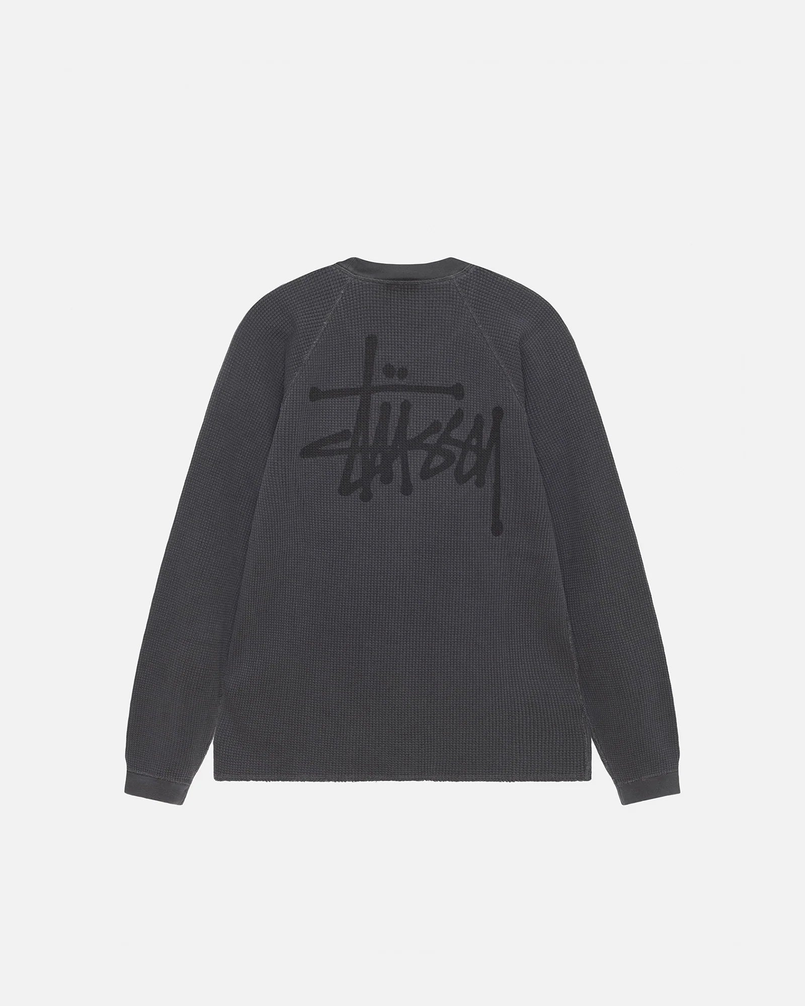 Stussy - Raglan Thermal Basic Stock ~ Washed Black