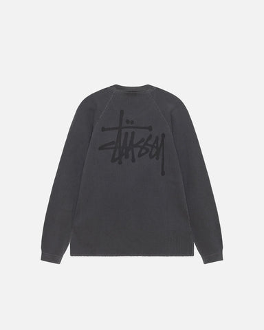 Stussy - Raglan Thermal Basic Stock ~ Washed Black