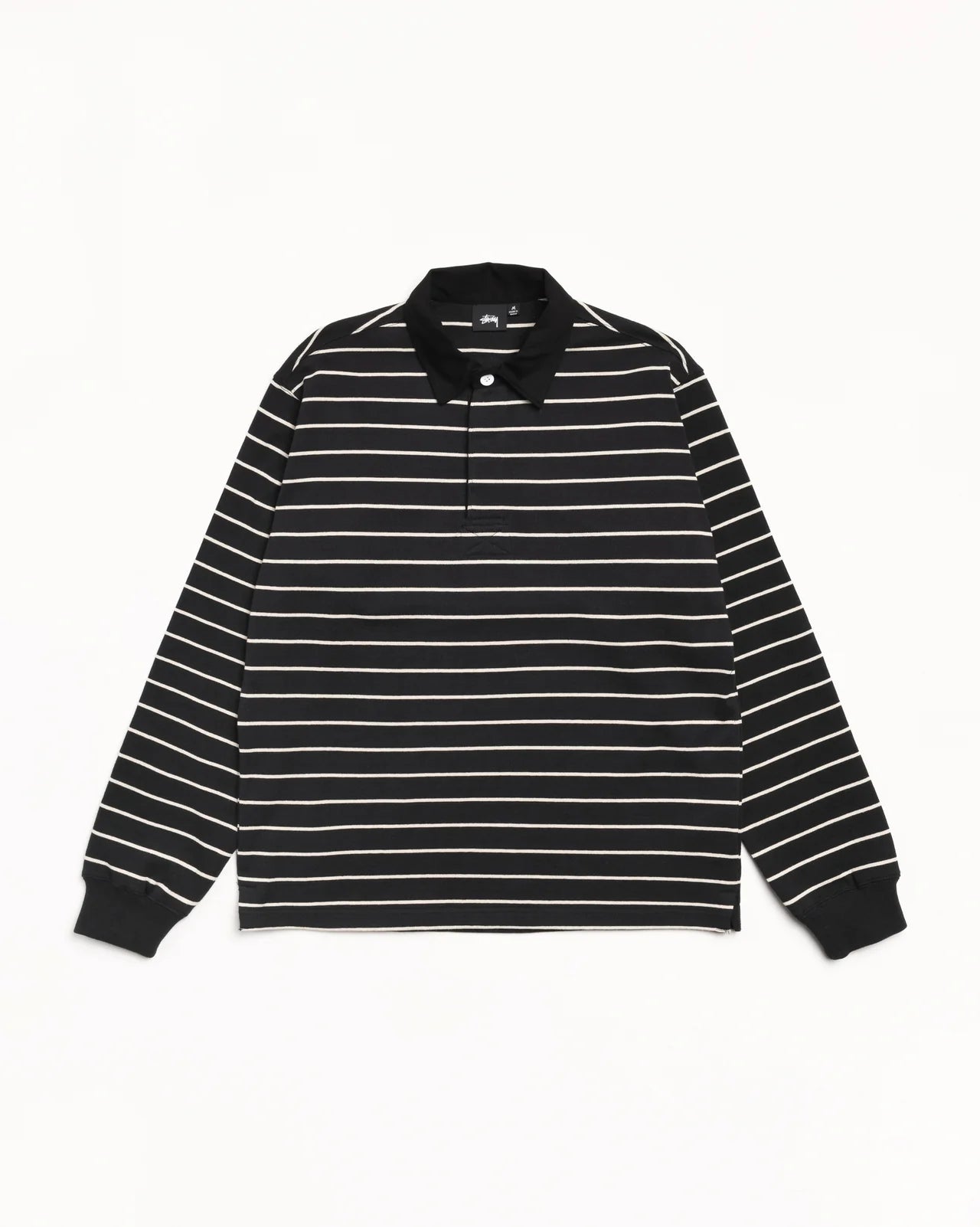 Stussy - Striped Rugby Shirt Black