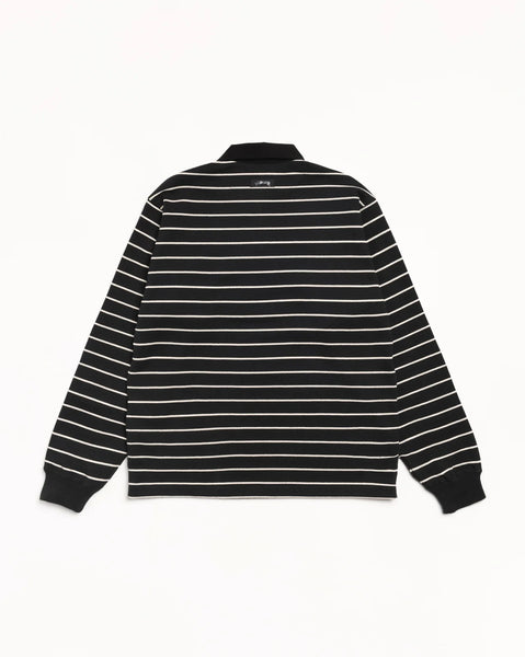 Stussy - Striped Rugby Shirt Black