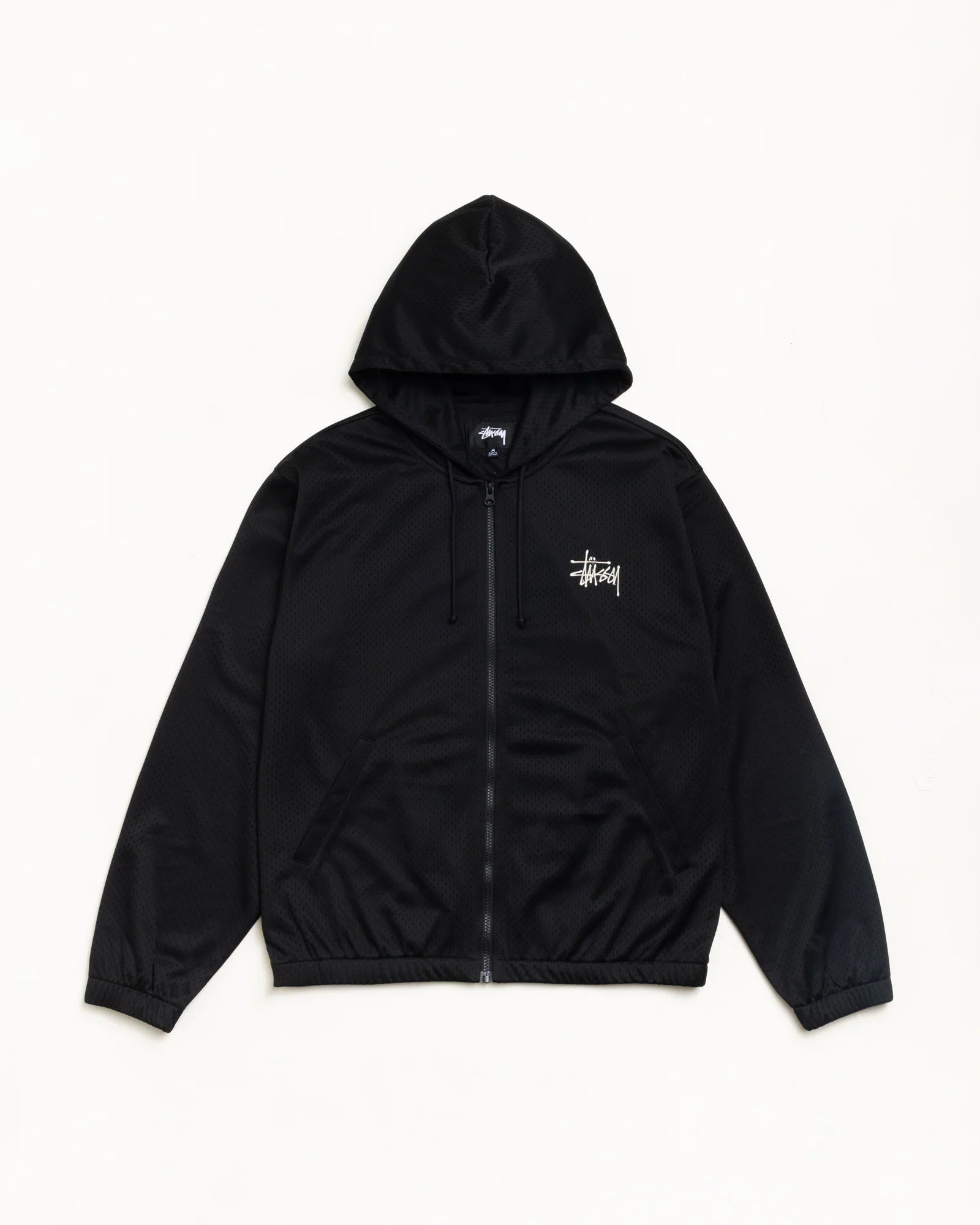 Stussy - Athletic Mesh Zip Hoodie Black
