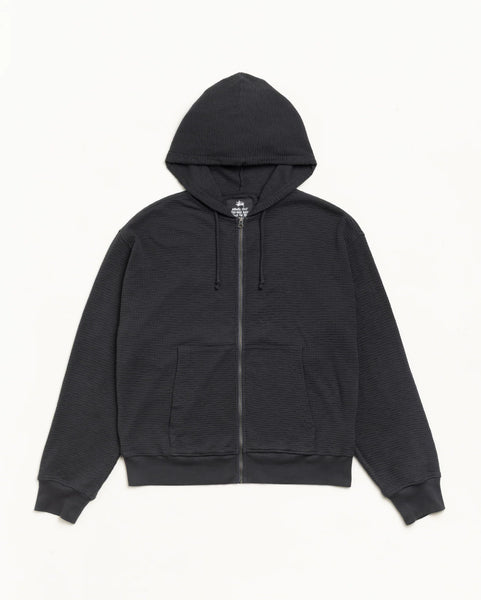 Stussy - Lightweight Thermal Hoodie Faded Black