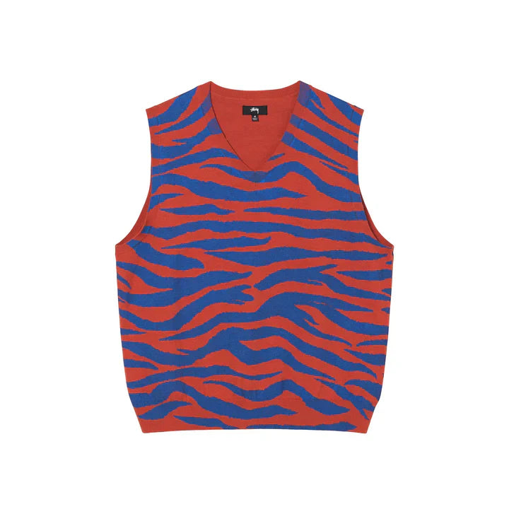 Stussy - Tiger Printed Sweater Vest