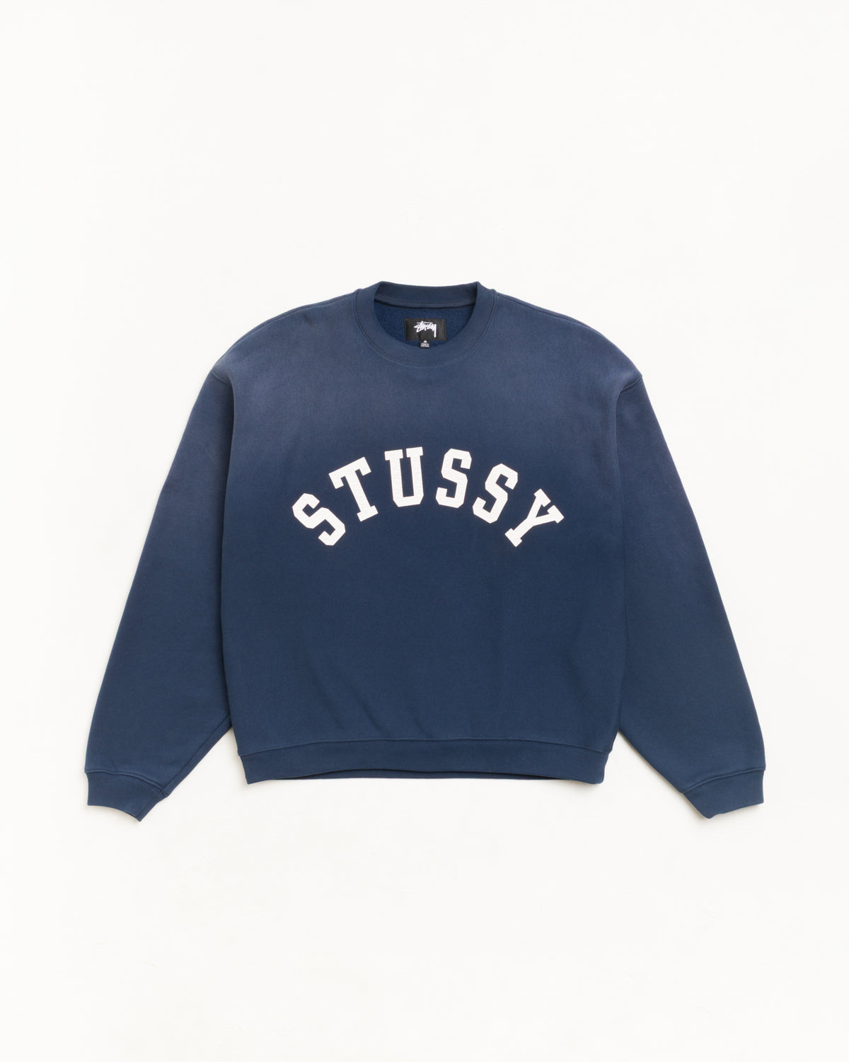 Stussy - Sun Faded Oversized Crew Navy-1