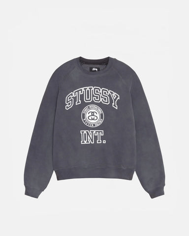 Stussy - Overlook Varsity Raglan Crew ~ Washed Black