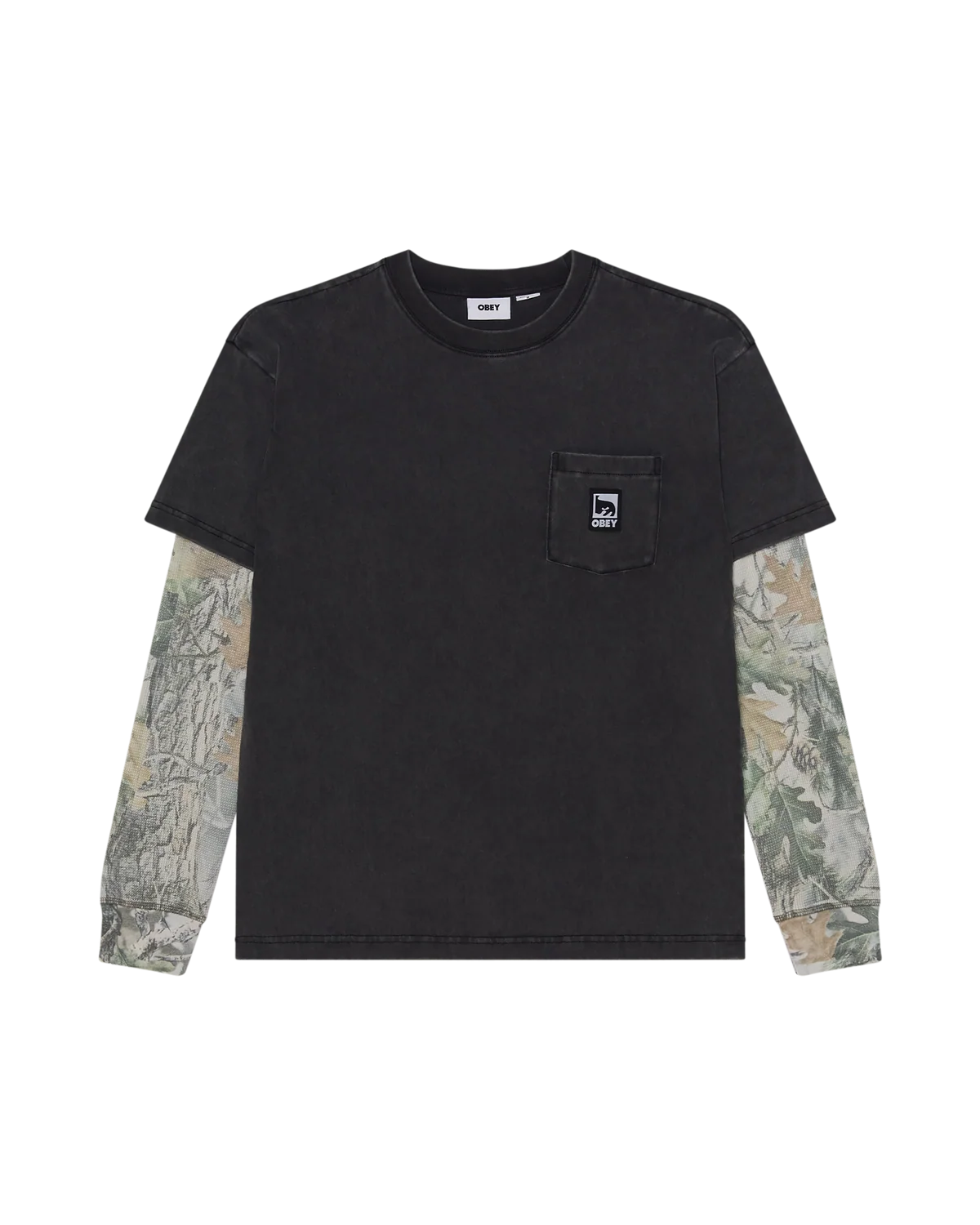 Obey - Post Shirt Dusty Black Limo/Camo-1