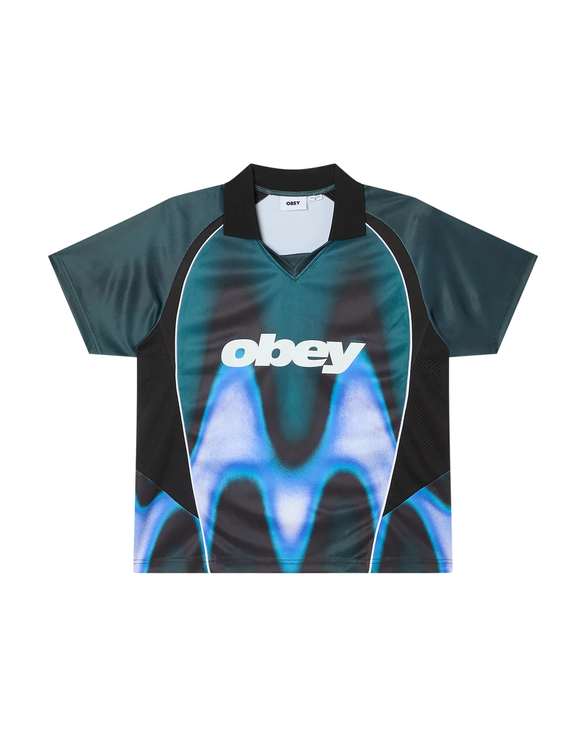 Obey - Blurred Soccer Jersey Dark Teal