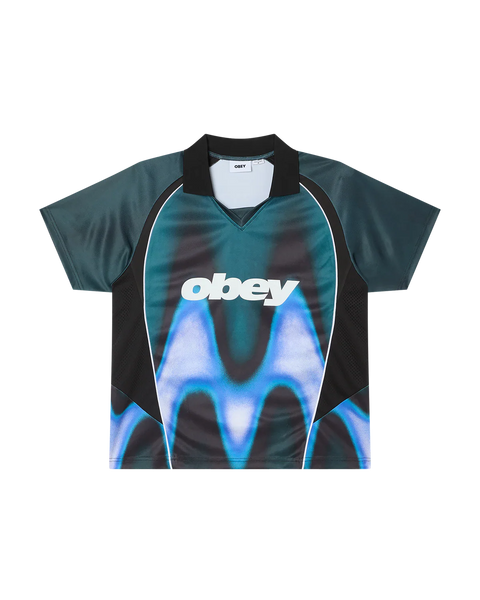 Obey - Blurred Soccer Jersey Dark Teal
