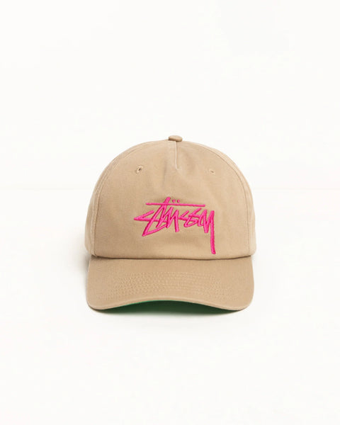Stussy - Big Stock Mid Depth Cap Khaki