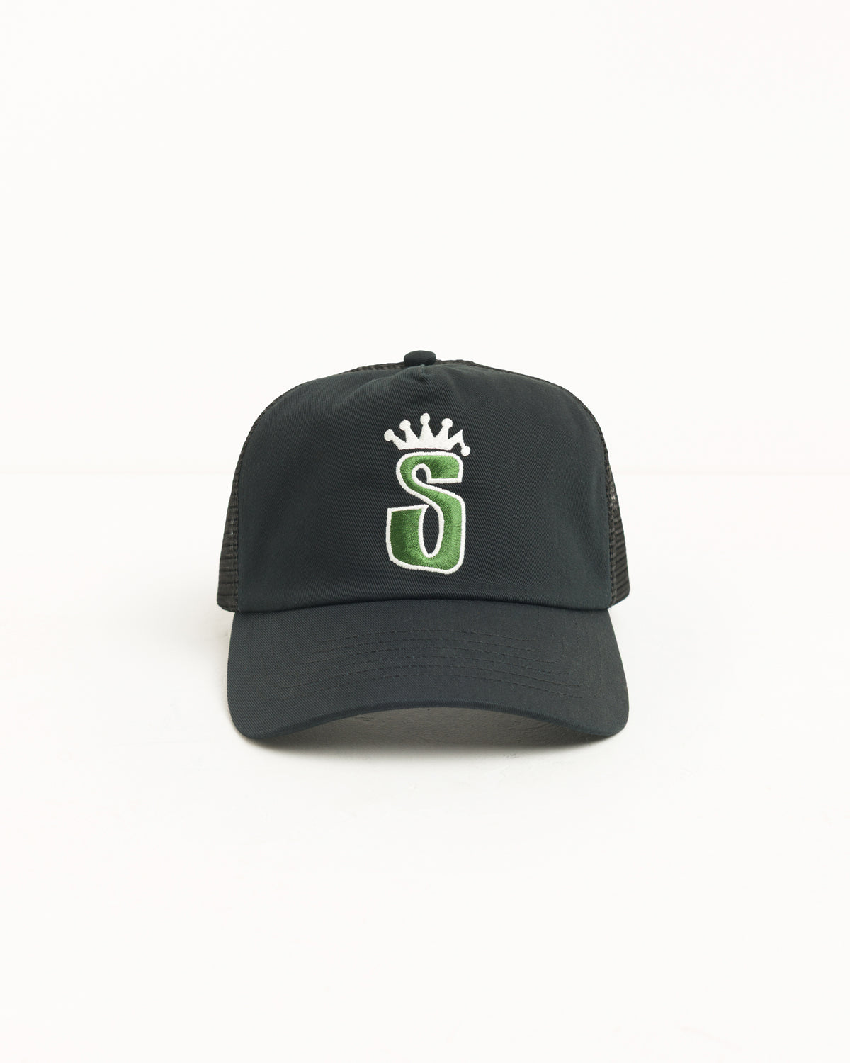 Stussy - Trucker Crown Cap Black-1