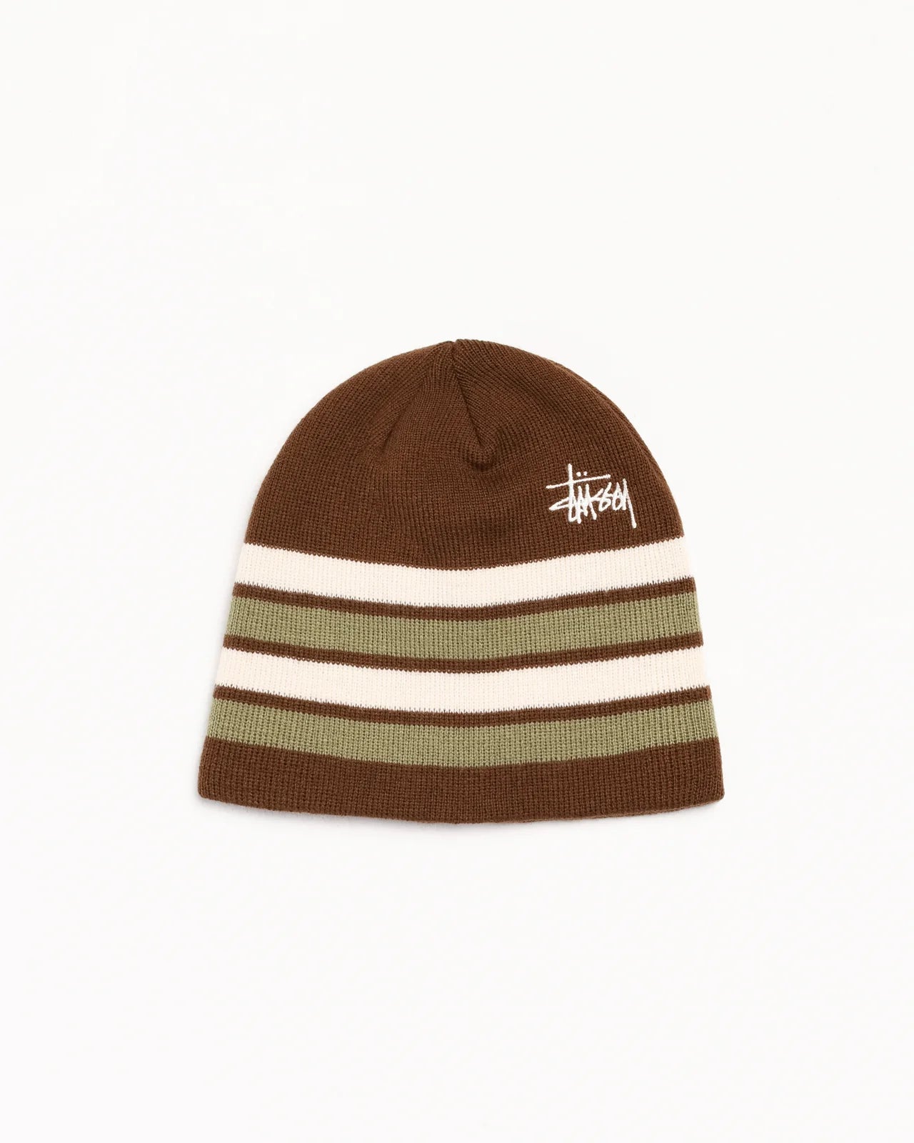Stussy - Skullcap Basic Stripe Beanie Brown