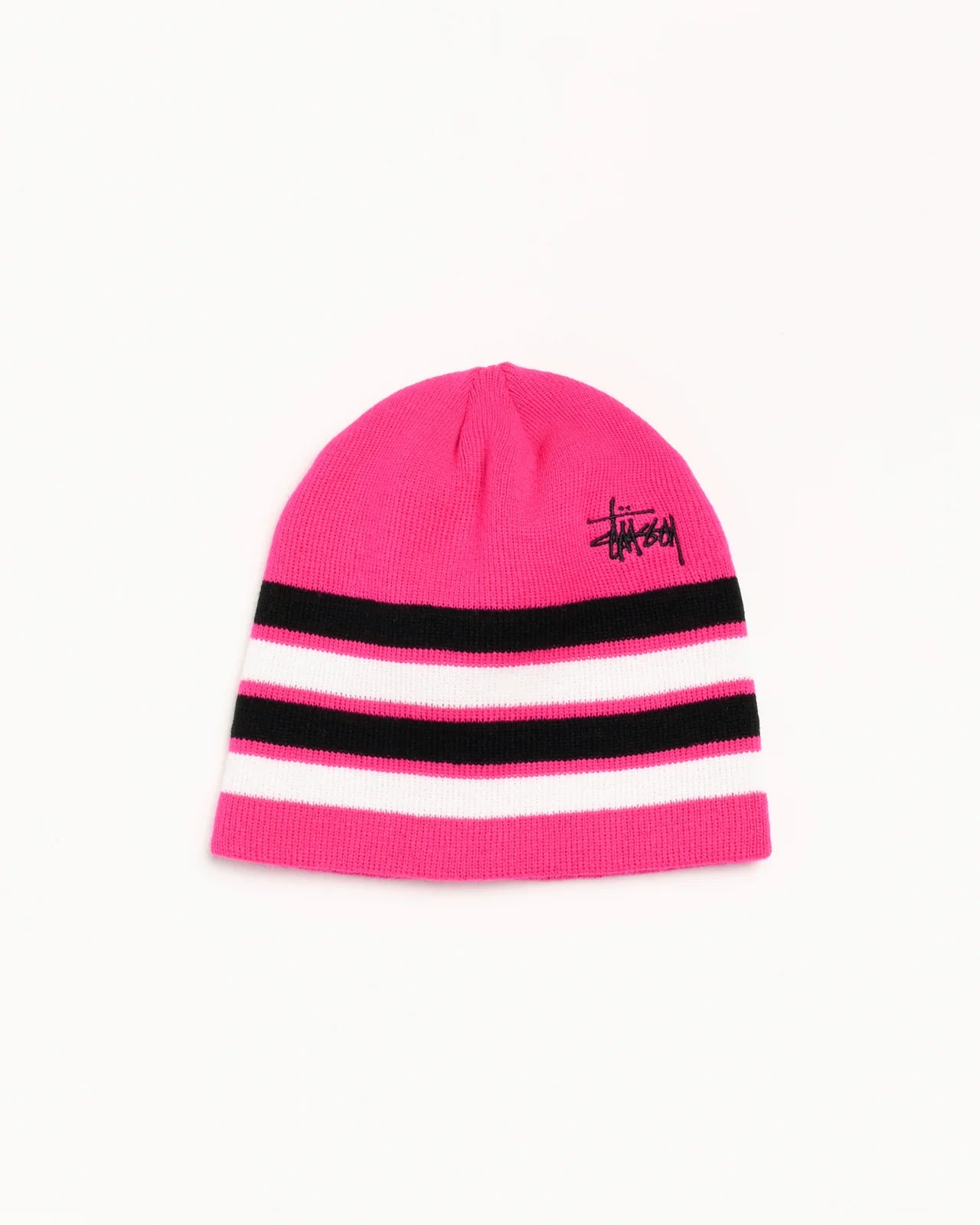 Stussy - Skullcap Basic Stripe Beanie Pink
