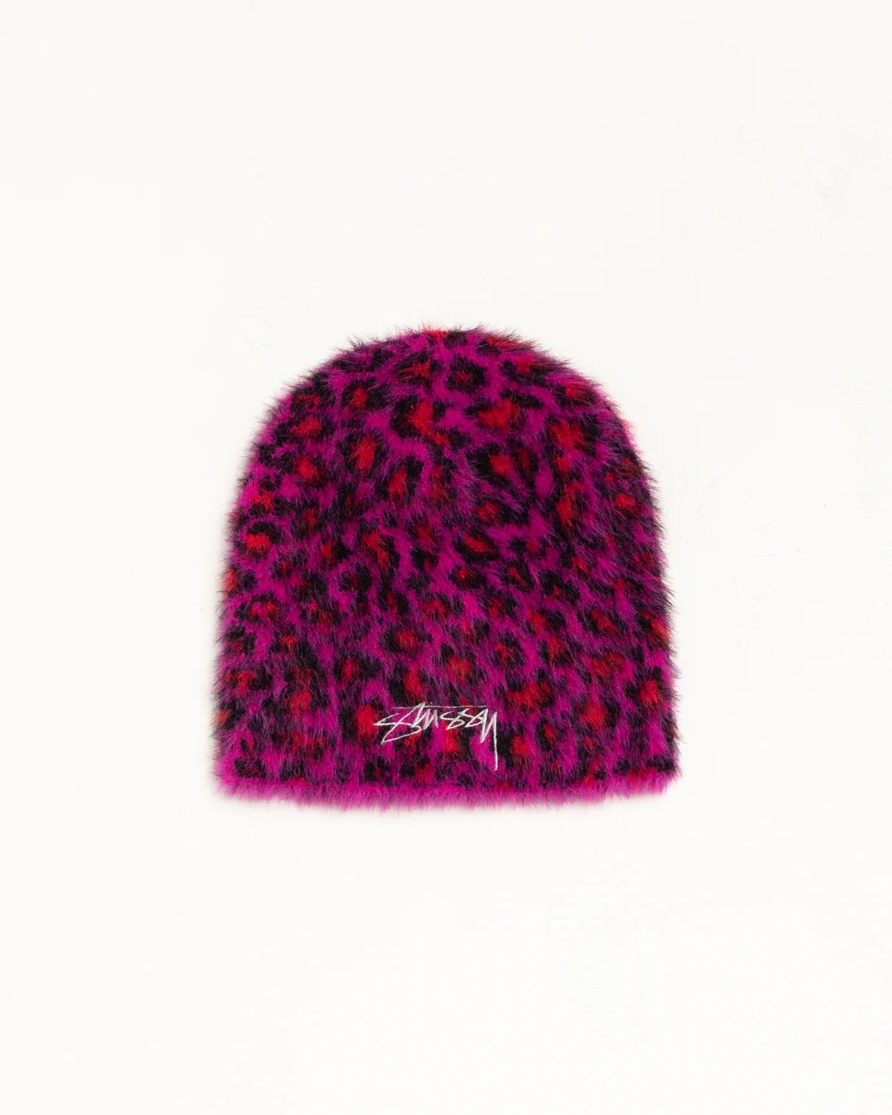 Stussy - Skullcap Leopard Beanie Pink