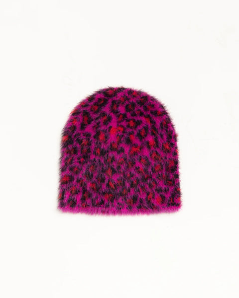 Stussy - Skullcap Leopard Beanie Pink