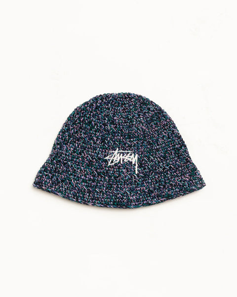 Stussy - Hemp Stock Knit Bucket Hat Multi Navy