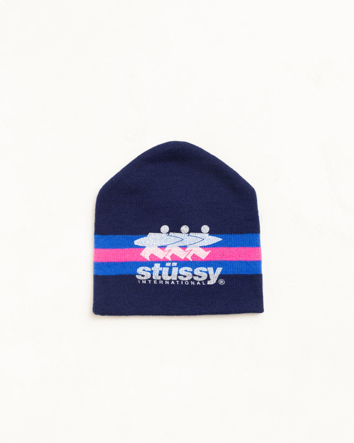 Stussy - Stripe Ski Beanie Navy-1