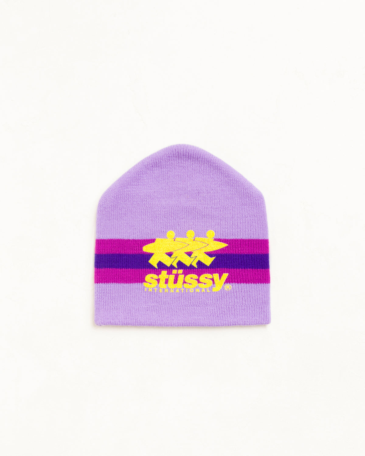 Stussy - Stripe Ski Beanie Purple-1