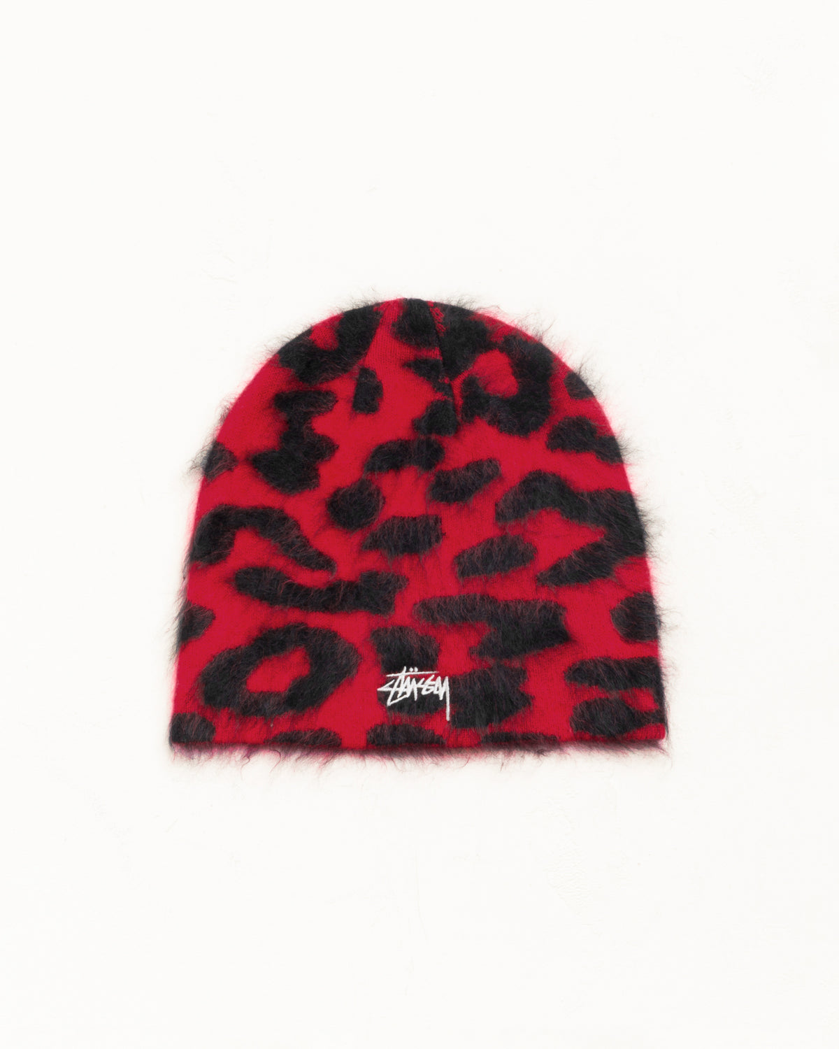 Stussy - Cashmere Leopard Skullcap Red-1