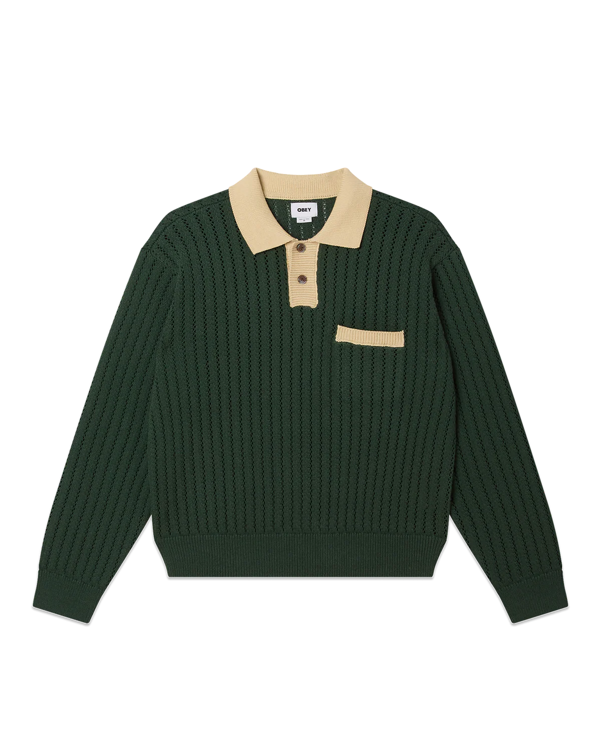Obey - Jasper Polo Sweater Green