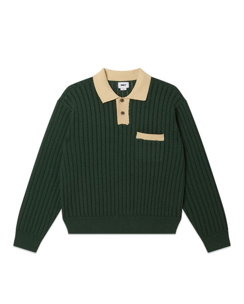 Obey - Jasper Polo Sweater Green