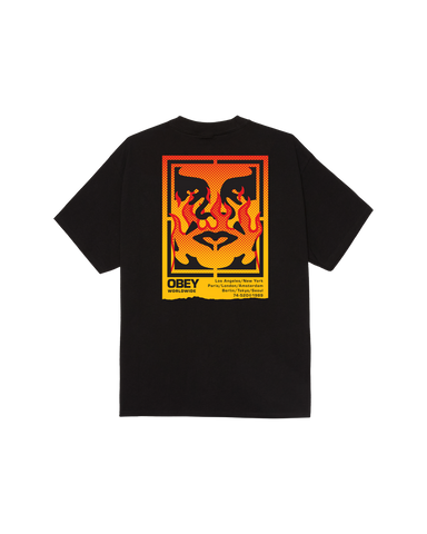 Obey - Icon Stencil Flame Classic Tee ~ Black