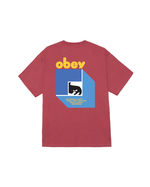 Obey - Peep Hole Classic T-Shirt Red