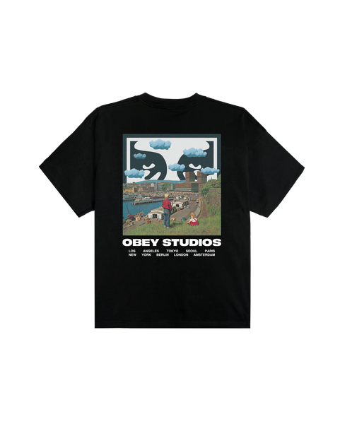 Obey - Sky Face Heavyweight Box T-Shirt Black
