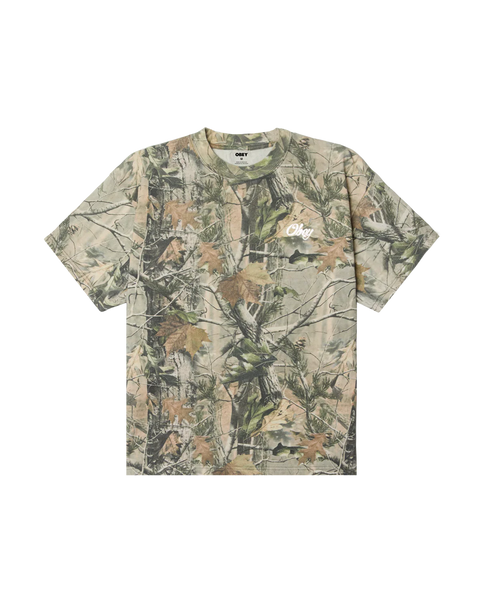 Obey - Airbrushed Rose Heavyweight T-Shirt Leaf Camo