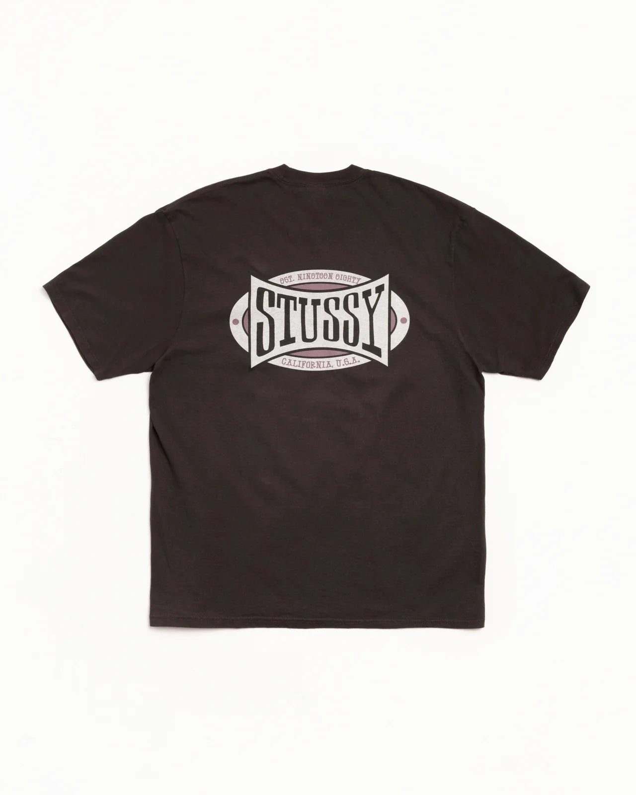 Stussy - Champion Oval T-Shirt Pigment Dyed Black