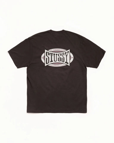 Stussy - Champion Oval T-Shirt Pigment Dyed Black