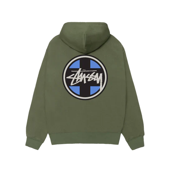 Stussy - Cross Dot Hoodie Olive