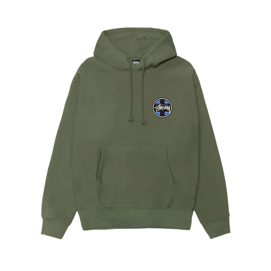 Stussy - Cross Dot Hoodie Olive