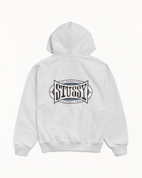 Stussy - Champion Oval Zip Hoodie Grey