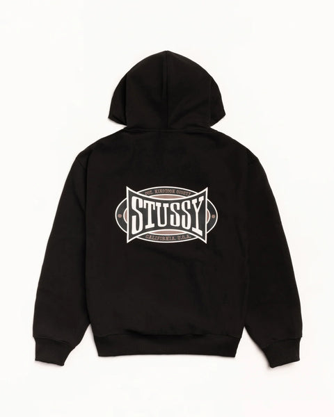 Stussy - Champion Oval Zip Hoodie Black