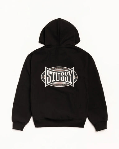 Stussy - Champion Oval Zip Hoodie Black