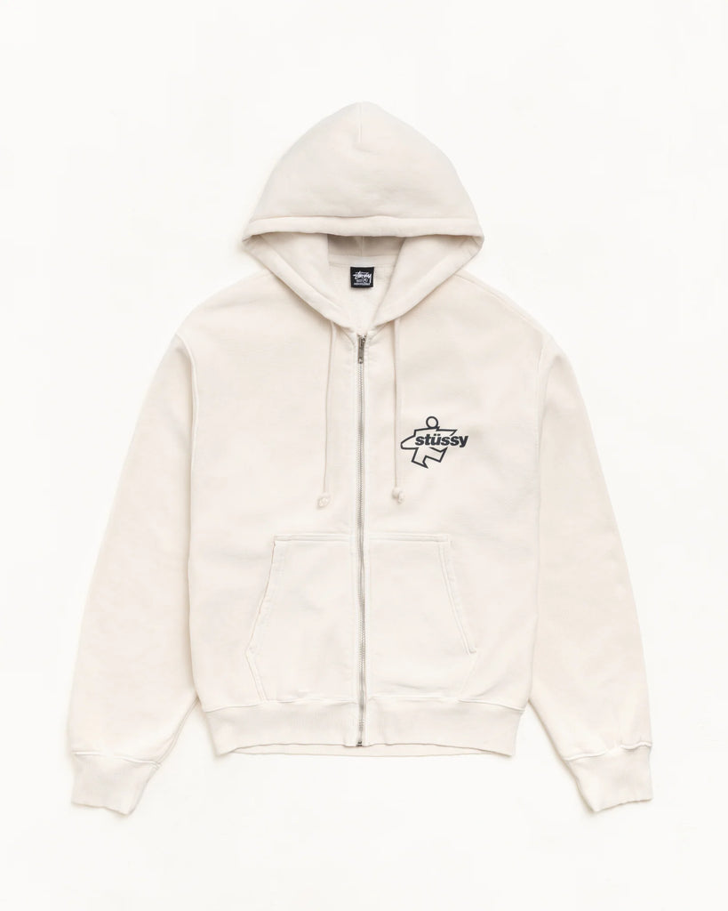 Stussy - Surf Size Zip Hoodie Bone – FLAVOUR '99