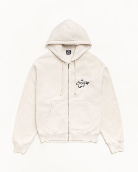 Stussy - Surf Size Zip Hoodie Bone