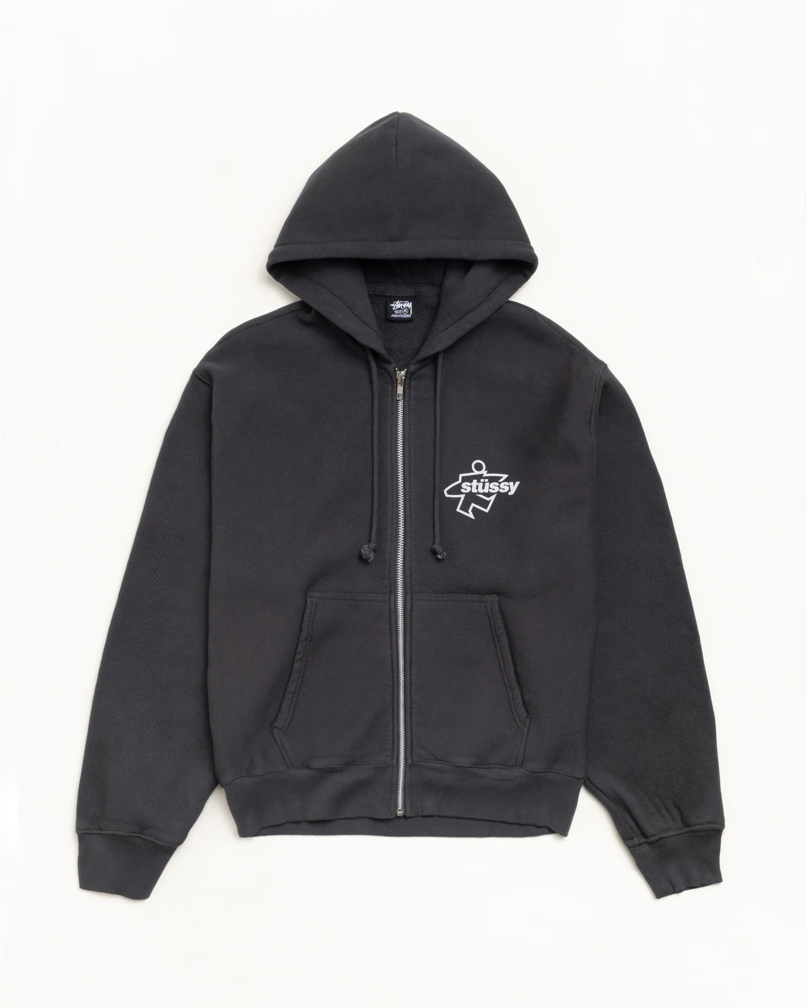 Stussy - Surf Size Zip Hoodie Faded Black